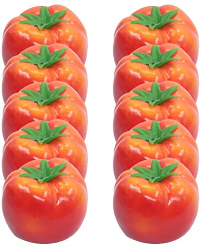 BESPORTBLE 10 Stücke Künstliche Tomaten Deko Tomate Artificail Tomaten Gefälschte Tomaten Kunstobst Kunstgemüse Deko Realistische Display Foto Requisiten