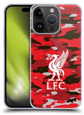 Head Case Designs Offizielle Liverpool Football Club Club Liver Bird Farben Camou Harte Rueckseiten Handyhülle Hülle Huelle kompatibel mit Apple iPhone 15 Pro