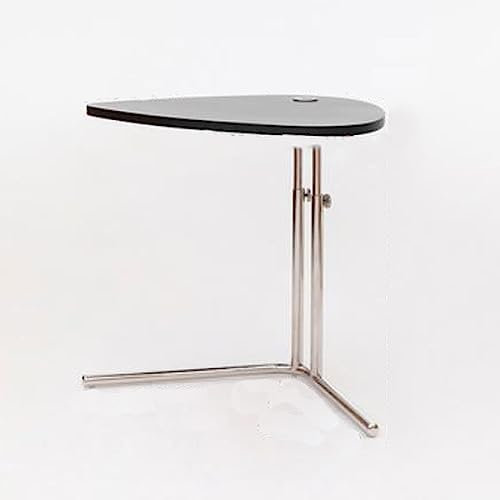 Kaffee-Endtisch Kleiner Beistelltisch, Beistelltisch for kleine Räume, Akzenttisch im Freien, Terrassen-Couchtisch for Wohnzimmer, Schlafzimmer, Balkon, Büro, höhenverstellbar, mit Beinen aus Edelstah