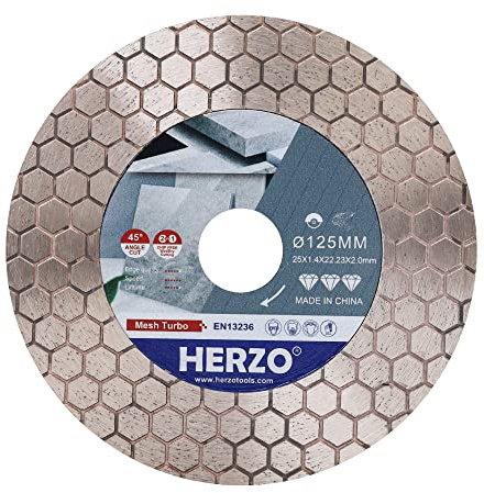 HERZO Diamant Trennscheibe 125mm,Doppelseitig zum Schneiden und Schleifen Granit Marmor Fliese Natursteine
