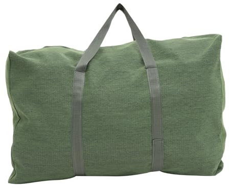 Milisten Große Canvas Reisetasche Mit Zipper Robuster Langlebiger Stoff Vielseitige Duffle Bag Für Reisen Umzug Sport Und Kleidung Olivegrün Praktischer Henkel Großer Stauraum
