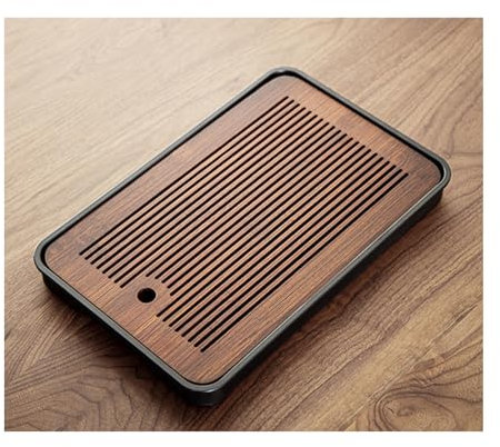 Bandeja de té de Gongfu Chino de bambú con Almacenamiento de Agua, Bandeja de Ceremonia de té de Kung Fu de Estilo Simple, Caja de Mesa para Oficina en casa