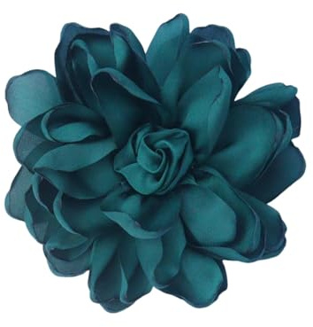 Harilla Stoffblumenbrosche, Anstecknadel, Elegante Blumenhaarspange, Satinstoff, Rosenblumenbrosche für Partys, Bankette, Kleidungsaccessoires