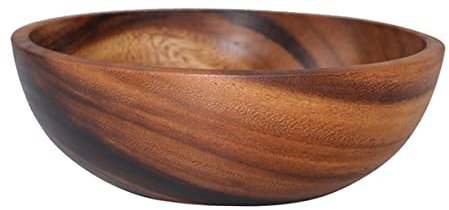 OKUMEYR Ciotola di Legno Naturale per Frutta Cucina Insalatiera Set Posate Domestico capacità Non Screpolato Pregevole Fattura