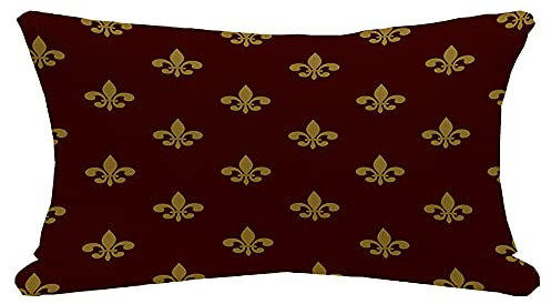 Kissenbezüge Königliche Lilie Fleur Abstrakt De Retro Kurve Alte Kachel Lis Zeichen Renaissance Vintage Symbole Texturen Kopfkissenbezug Kissen Fall Gemütliche Kissenhülle Packung Für 40x60cm