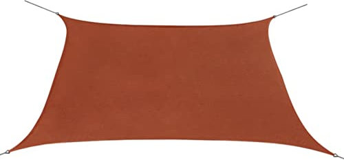 Toldo parasol para exteriores, 2 x 2 m, cuadrado, color terracota, tela Oxford, bloquea los rayos UV para jardín, patio, playa, fiesta