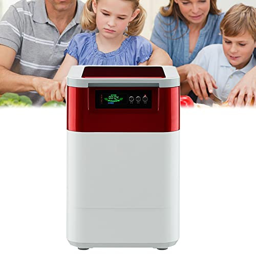 ZHJOPP Compostador de residuos de Cocina Inteligente, Compostador de Cocina eléctrico, Contenedor de compostaje para el hogar y la Cocina de 3 litros, Ciclador (Red)