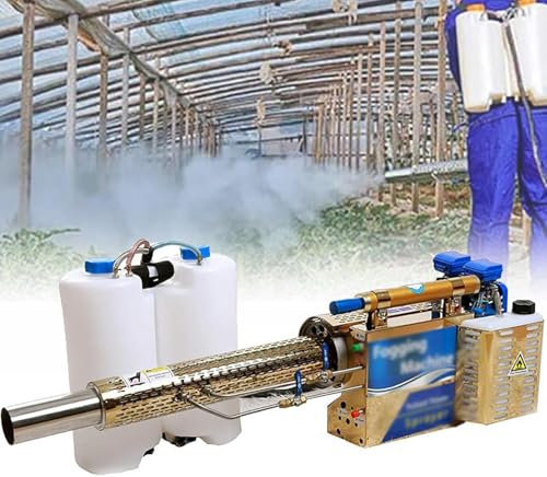 YLANMEI Atomizador de Aerosol con pulverizador eléctrico de 15 l, máquina nebulizadora térmica portátil, máquina nebulizadora de desinfección, pulverizador para Interiores y Exteriores,120