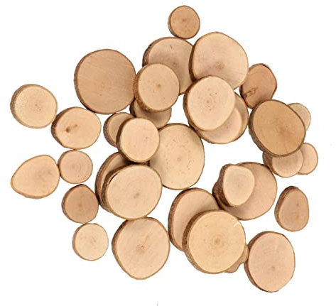 OSALADI 1satz Holzscheiben Für Hochzeitsdekorationen Runde Unbeschichtete Holzstücke Für Bastelprojekte Fotohintergründe Und Kleiner Für Kreative Bastelideen Und Naturmaterialien