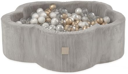 MISIOO Bällebad für Kinder 95x30 cm - 400 Bälle (6cm) - Baby Spielzeug ab 1 Jahr - Perfekt für Kleinkinder und Spielspaß