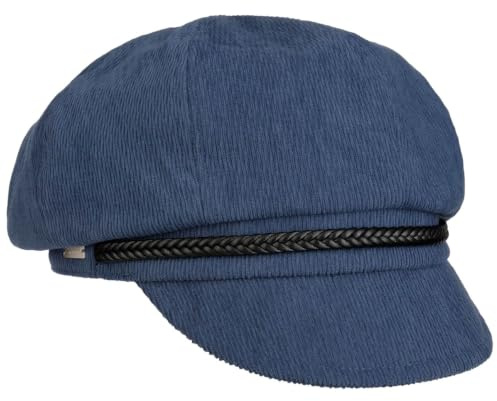 Seeberger Uni Fine Cord Ballonmütze Schirmmütze Schildmütze Newsboy Cap Damen - mit Schirm, Futter Herbst-Winter Winter