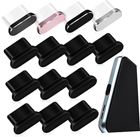 Artibetter Set da 14 Tappi Antipolvere USB c in Silicone e Alluminio, Coperture Porta Type c Piccole e Leggere per Smartphone, Protezione Compatibile per Dispositivi Mobili