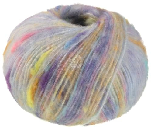 LANA GROSSA Cassata | Flauschiges Effektgarn mit bunten Farbspots| Handstrickgarn aus 54% Schurwolle (Merino extrafine), 30% Polyamid & 16% Baumwolle | 50g Wolle, Stricken & Häkeln | 175m FB 4