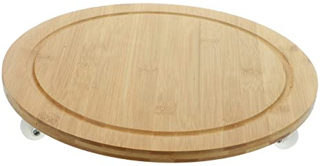 HYTROVE Support à Plantes en Bois avec roulettes Robustes pour Intérieur, Chariot à Plantes Mobile pour Pots Lourds, Base Roulante Stable Jardinage Et Déplacement Facile La Maison