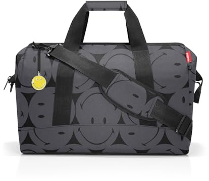 reisenthel allrounder L smiley grey – Vielfältige Doktortasche zum Reisen, für die Arbeit oder Freizeit – Mit funktional-stylischem Design