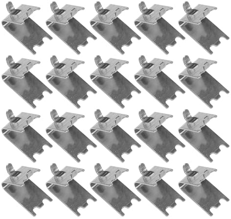 Gadpiparty 20pcs Heavy Duty Refrigerator Shelf Clips Metal Fridge Shelf Brackets Support Pegs for Freezer and Cooler Storage Rack Replacement Accessories for Commercial and Home Use
