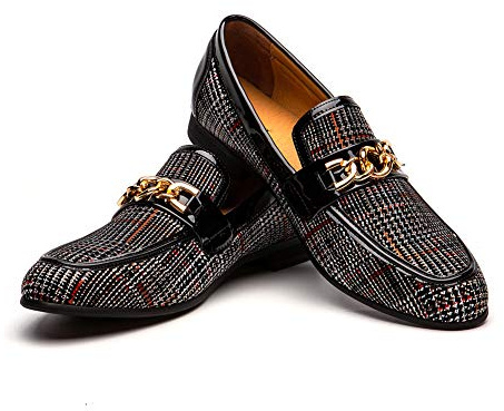 JITAI Loafers för män mockasiner mode vardagsskor och festloafers för män, Svart B, 43.5 EU