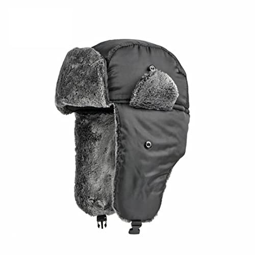 通用 Fliegermütze Herren Winter Winddicht Schnee warme Ohrenschutz Mütze Trappermütze (Schwarz)