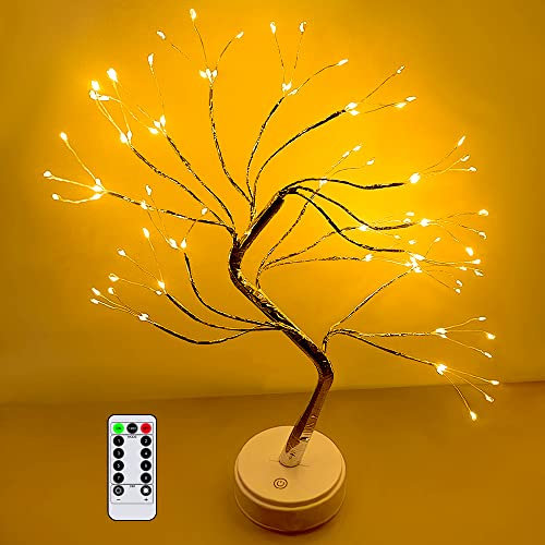 HONPHIER Lichterbaum Bonsai Lichter 108 LED Baum Licht Einstellbare Baum Lampe Innen USB Lichterzweige mit Fernbedienung DIY Lichter Deko für Haus Zuhause Party Geburtstag Hochzeit (Warmweiß)