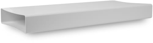 Repa market Conduit plat rectangulaire en plastique 220 x 55 mm - Longueur 1 m - Raccordement - Système de ventilation, chauffage et refroidissement - Élément de ventilation pour espace limité