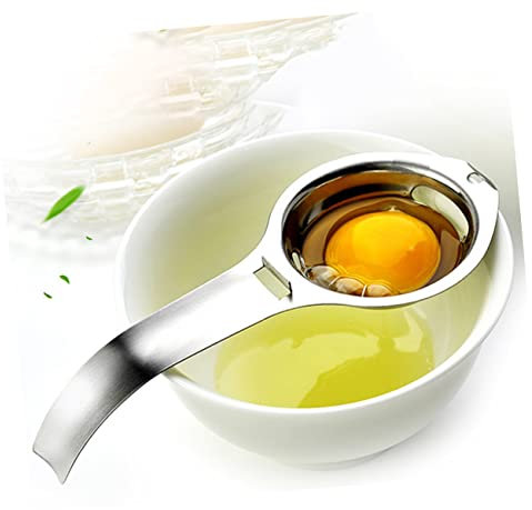 LIFKOME 3pcs Stainless Steel Egg Yolk Separator and White Divider with Handle Kitchen Gadget for Cooking for Baking and Meal Prep