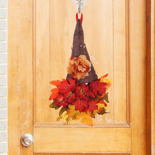 GNOME türhänger wandverkleidung hängende Girlande Ahorn-Zwerg-Hängedekoration Ornament Hüte Ahornblatt-Girlande Kranz Wichtel Haushalt Puppe Belohnung Kürbis
