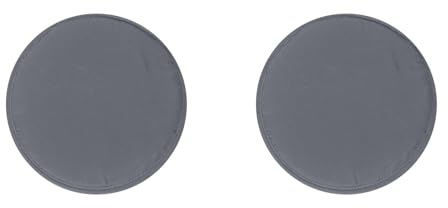 Factorys 2er Set Stuhlkissen rund 30cm Sitzauflage Waschbarekissen rutschfest & gemütlich für Stühle Indoor Outdoor Sitzkissen (Dunkelgrau)