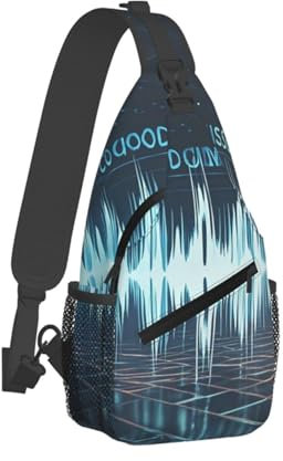 QVUEagriSJ Umhängetasche für Herren und Damen, niedlicher Beagle-Hund, Crossbody-Tasche, Brusttasche für Reisen, Sport, Coole Musik-Soundwelle, Einheitsgröße, Sling-Rucksäcke