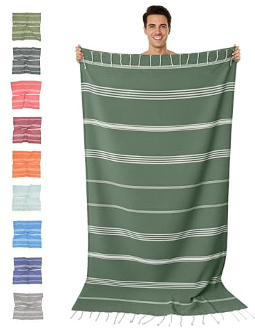 furora HOLIDAY Telo Mare Cotone - Grande 100x200 cm - Ultra Leggero - Asciugatura Rapida | Asciugamano Mare Donna e Uomo: Facile da Pulir - multifunzionale per Spiaggia, Piscina, Viaggio, Outdoor