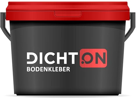 Bodenkleber 3kg - Universalkleber Teppich, PVC, CV, Linoleum, Kork, Vinylboden kleben, Parkett Kleber - lösemittelfrei, emissionsarm, Klebemittel, Fußbodenheizung geeignet © DICHTON D.80W