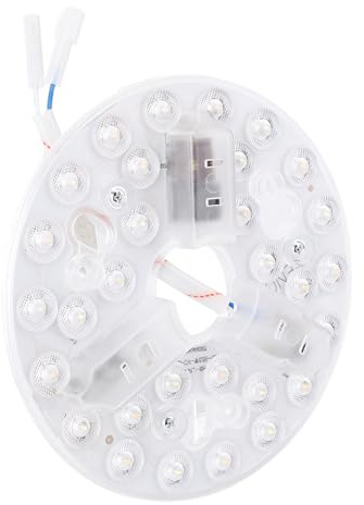 Fafeicy Kit Retrofit LED Soffitto 15W 5.3 Pollici Luce 3 Temperature 3000K-6500K Lampada Rotonda Sostituzione Ventilatore 95-265V per Casa Ufficio
