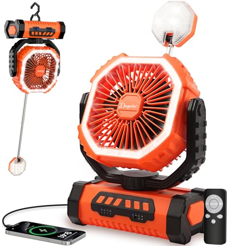 OUTACT Camping Fan, Portable Fan with Hook