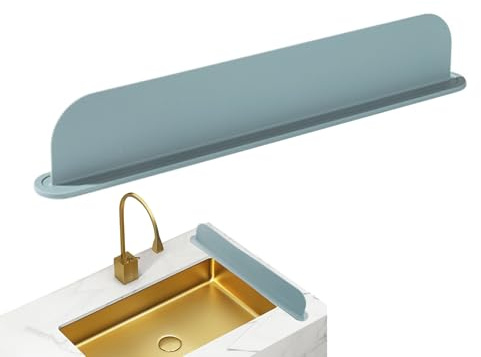 Protector de salpicaduras de silicona para fregadero, tabla deflectora de lavado de platos para cocina, protector antisalpicaduras de agua para fregadero, cubierta de tapón de 19 pulgadas, barrera de