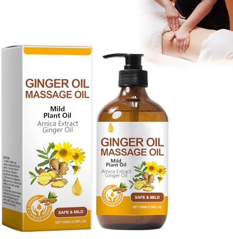 Ingwer Massageöl 100ml – Reines Naturöl Mit Arnika, Vitamin E & Ingwerextrakt Für Wohlige Wärme, Muskelentspannung Und Erholung Nach Sport, Yoga Oder Anstrengenden Tagen Ginger Body Massage Oil
