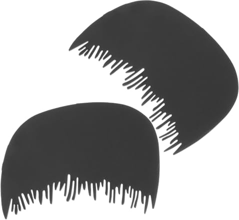 Pettine Fibra Chioma 2 Pezzi Plastico Nero per Acconciature | Applicazione Pulita e Facile, Volumizza i Chioma Delicatezza, per Donne e Uomini, Uso Quotidiano