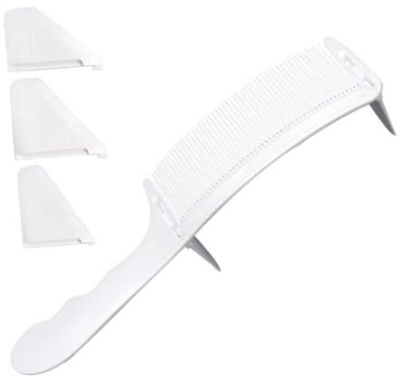 ARTSEWPLY S-shaped Curved Hair Comb Set Plastic Clipper Guide Comb for Men Barbers Haircut Positioning Tool White for Professional Styling and Trim
