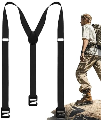Bretelles Homme pour Jean Élastiques - Bretelles pour Pantalons de Ville Homme, Y Dorsal Ajustables Ceinture pour Randonnée Ski Camping Pêche Activités Extérieures et Quotidiennes Confort Opt