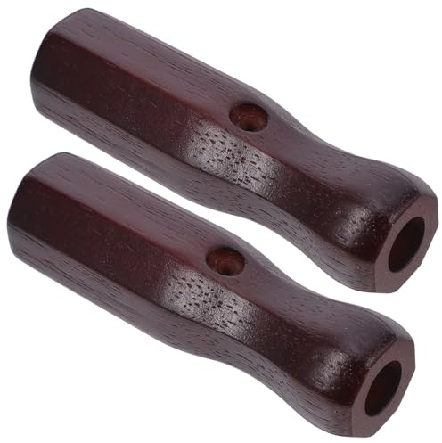 TOYANDONA 2 Pezzi Manopole in Legno Ottagonali per Calciobalilla Impugnature Sostitutive Resistenti e Antiscivolo per Tavolo da Calcio Facili da Installare Compatibili con Macchine da Calcio