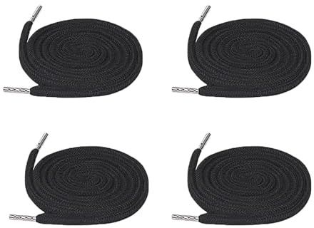 4 Pezzi, Lacci Scarpe Corda Ricambio Cotone Estremità In Metallo, Antiscivolo, Morbida, Delicata, Lunga 1,3 Metri, Adatta A Tutti I Tipi Di Pantaloni, Scarpe, Felpe Con Cappuccio