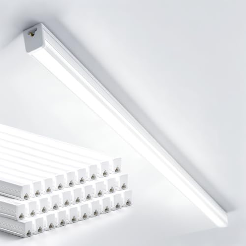 DIKHEE Lampada LED Stagna 120 cm 36W 3996lm, Lampada LED antiumidità IP65 Impermeabile Tubo LED 6500K, plafoniera piatta per Garage Cantina Ambiente Umido Bagno Ufficio(30Pack)
