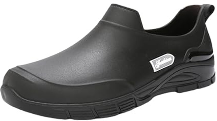 Sommarskor herr lätta, herr gummistövlar jakt gummi regnskor trädgård regnstövlar vattentäta slip-kängor andas ankelstövlar utan skosnören fritidsskor slip-on ankelstövlar