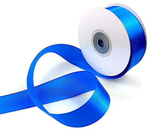 25mm x 25m Rolle Satinband Geschenkband Schleifenband Dekoband Satin Band (Blau)