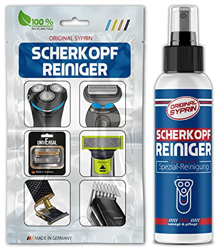 Original Syprin Clipper Cleaner for Hair Trimmers Shavers - Cleaning Spray for Electric Shaving Razors Beard Hair Trimmers Scissors Head Shaver Blades
