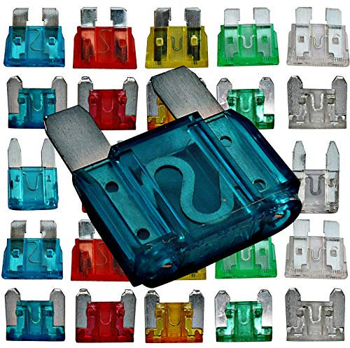 LED-Mafia 10 fusibles para coche – Mini Midi estándar – Juego de fusibles planos ATO FK1 para automóviles (Midi/Standard – (19,1 × 5,1 × 18,5), 20 A – amarillo)