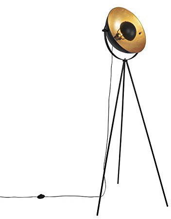 Qazqa magnax - Lampe de table trépied/tripode - 1 lumière - H 170.5 cm - Noir - Rustique - éclairage intérieur - Salon I Chambre