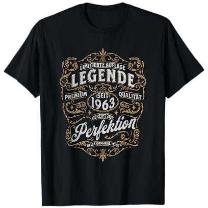 Geburtstag 60. Geburtstag Frau Mann 1963 Lustig Geschenk T-Shirt