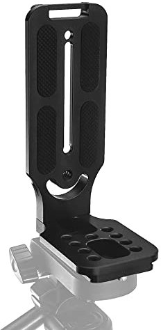 QWORK® DSLR Camera L Bracket, Plaque Rapide en L pour Appareil Photo, pour trépied d'interface 1/4, stabilisateur, etc.