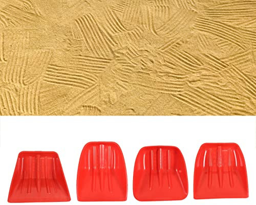 Pala da giardino in plastica Pala da neve Pala in plastica PP addensata rossa Resistente all'usura per bambini Pala sicura per strumento di rimozione della neve da giardino(1501-7)