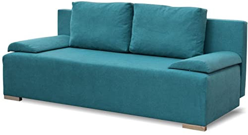 bonni Schlafsofa Eufori Plus, Sofa mit Bettkasten und Schlaffunktionn, Klappsofa, Schlafcouch, Bettsofa, Couch vom Hersteller, Couchgarnitur, Sofagarnitur (türkis)