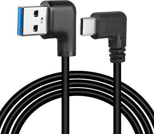GELRHONR 90-Grad-USB-Typ-C-Kabel, 18W Schnelllade-USB-A-auf-USB-C-Kabel mit linkem Winkel (Links-1M)